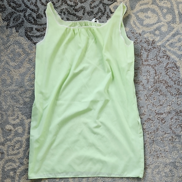 Vintage 2 Piece Nightgown Robe Set with Lace Trim Light Green - Picture 4 of 6